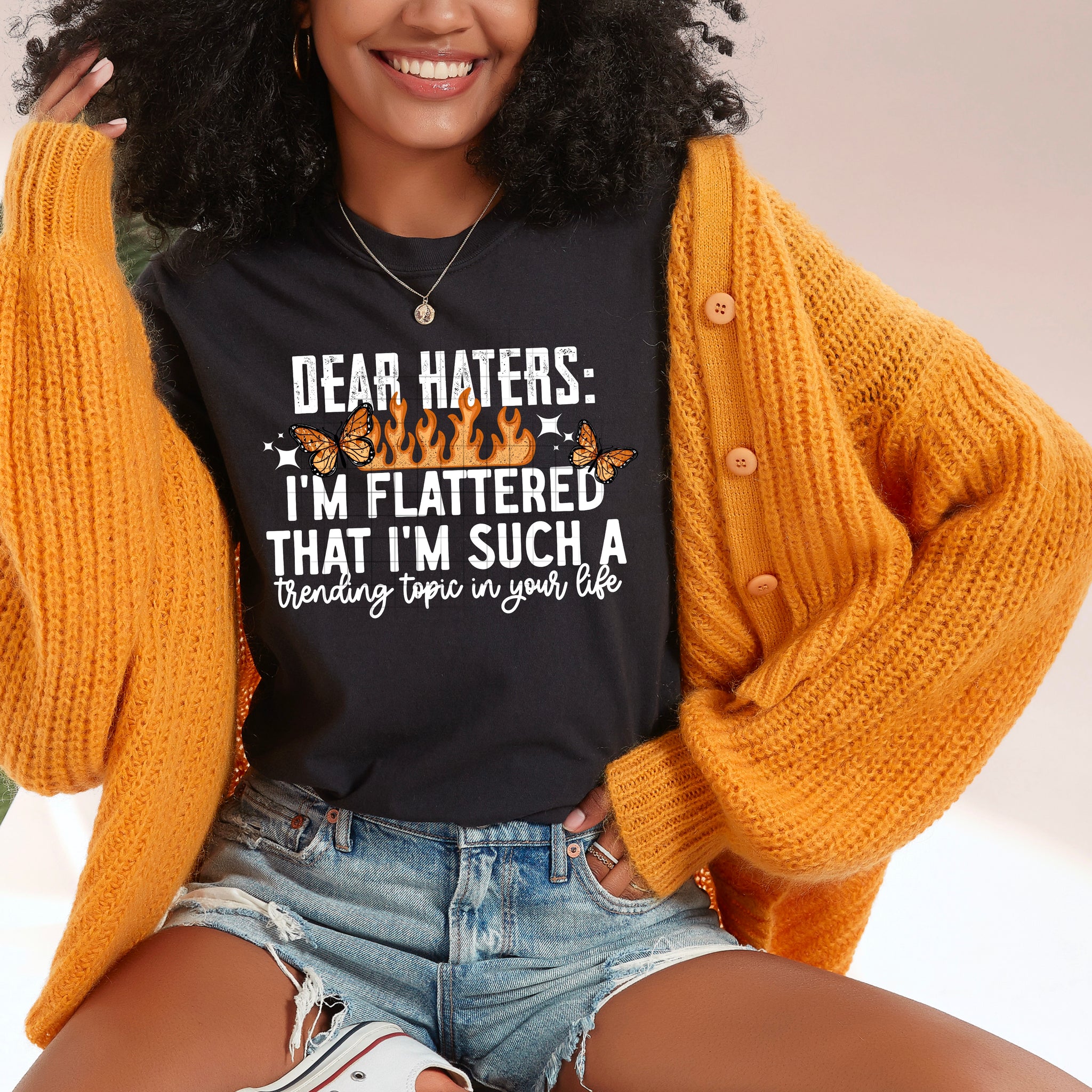 DTF Full Color Transfer - Dear Haters Flames