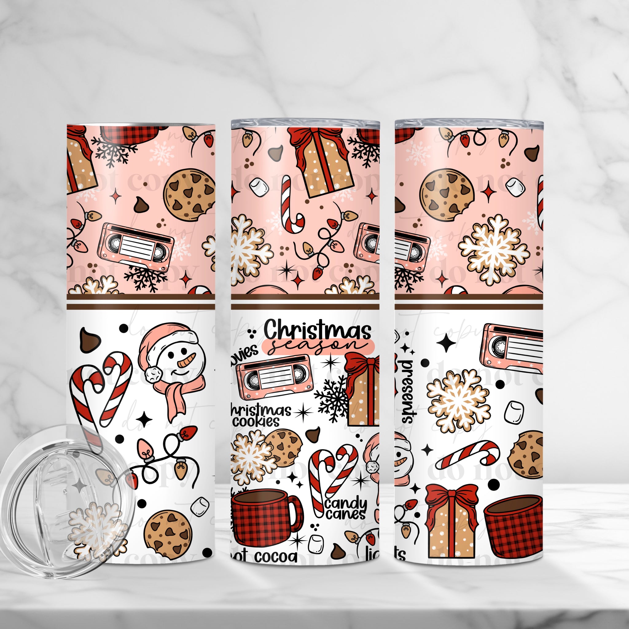 Skinny Tumbler Sublimation Wrap - Christmas Season Things