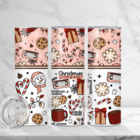 Skinny Tumbler Sublimation Wrap - Christmas Season Things