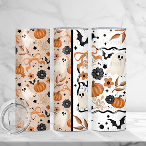 Skinny Tumbler Sublimation Wrap - Fall Frame Ghost