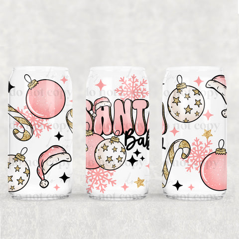 16oz UV DTF Wrap - Santa Baby