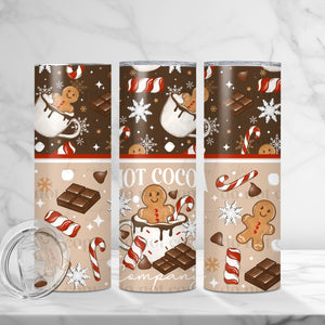 Skinny Tumbler Sublimation Wrap - Hot Cocoa