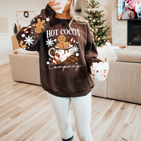DTF Full Color Transfer - Hot Cocoa Company (You Choose Font Color!) - FREE SLEEVES!