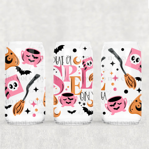 16oz UV DTF Wrap - I Put A Spell On You Pink Orange