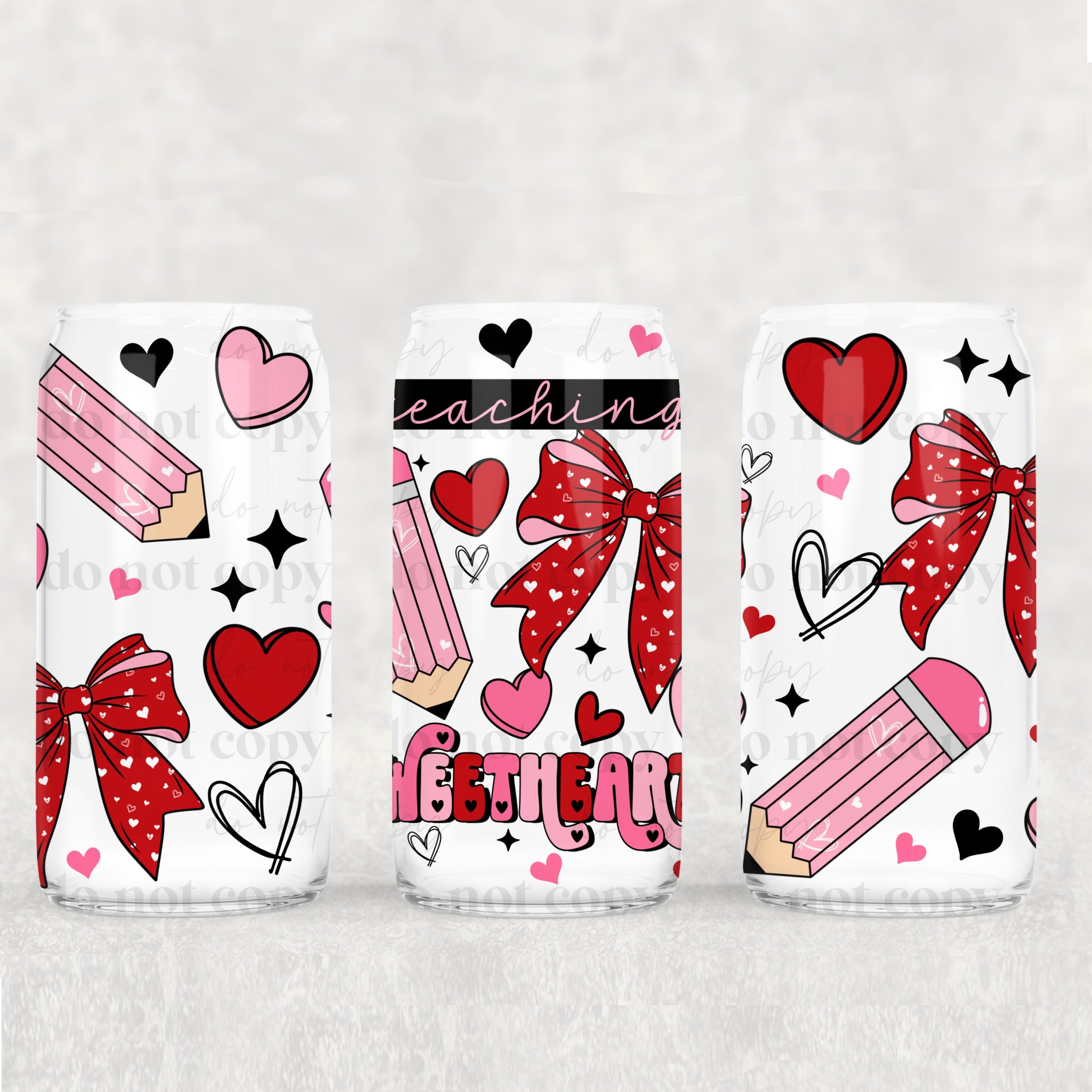 16oz UV DTF Wrap - Teaching Sweethearts