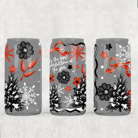 16oz UV DTF Wrap - It's The Most Wonderful Red Black