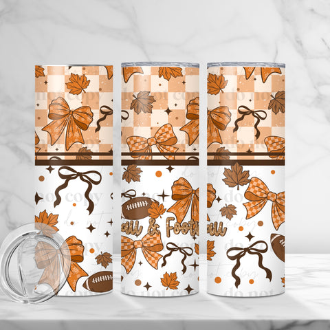 Skinny Tumbler Sublimation Wrap - Fall & Football