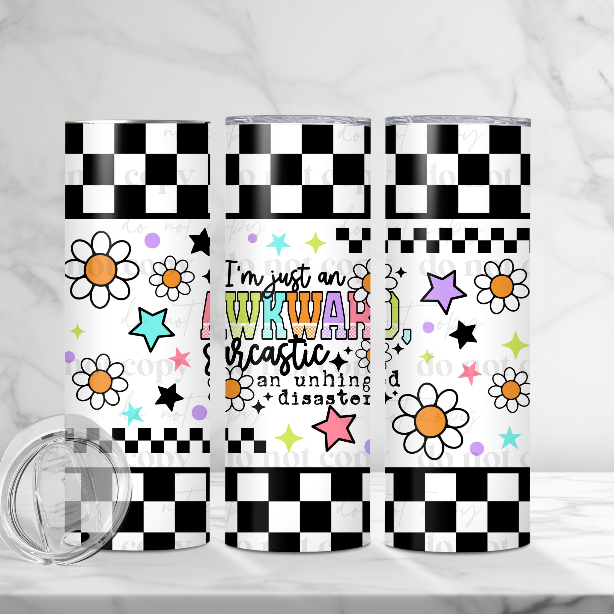 Skinny Tumbler Sublimation Wrap - I'm Just An Awakward