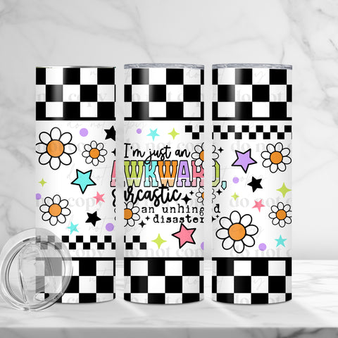 Skinny Tumbler Sublimation Wrap - I'm Just An Awakward