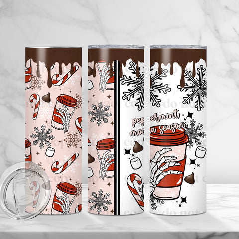 Skinny Tumbler Sublimation Wrap - Peppermint Mocha Season