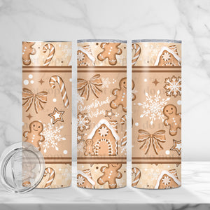 Skinny Tumbler Sublimation Wrap - Gingerbread Wishes