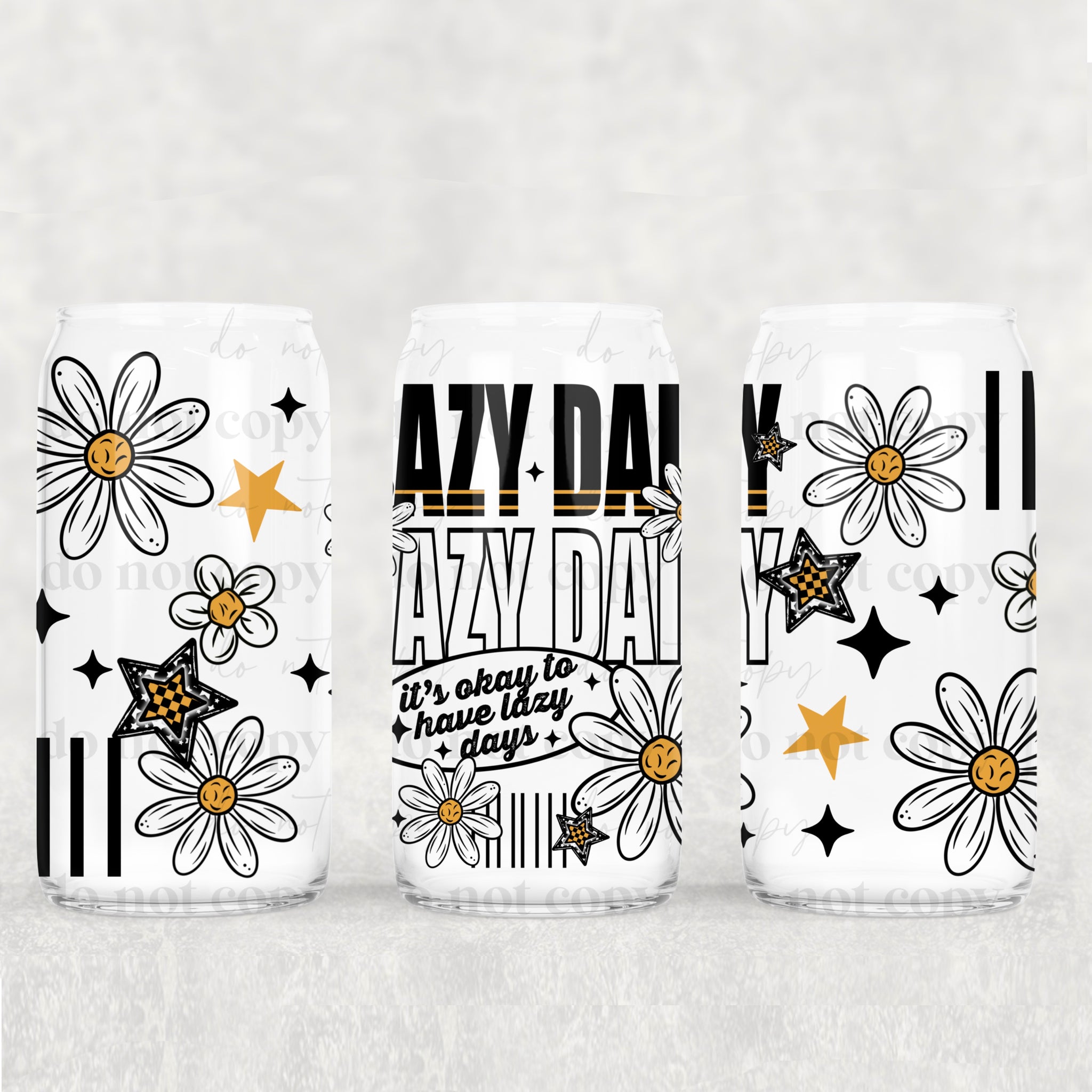 16oz UV DTF Wrap - Lazy Dazy