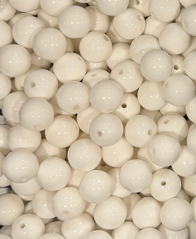 15mm Liquid SIlicone Beads - White