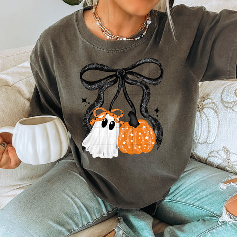 DTF Full Color TShirt Transfer - Ghost Pumpkin Cherry