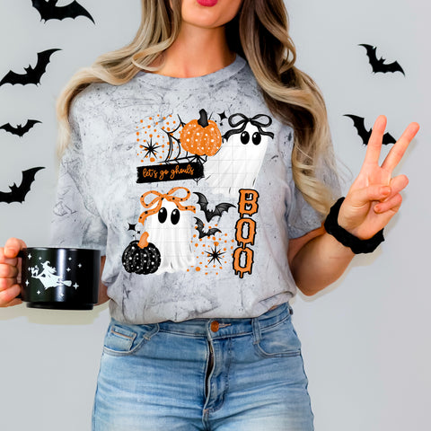 DTF Full Color TShirt Transfer - Let's Go Ghouls BOO