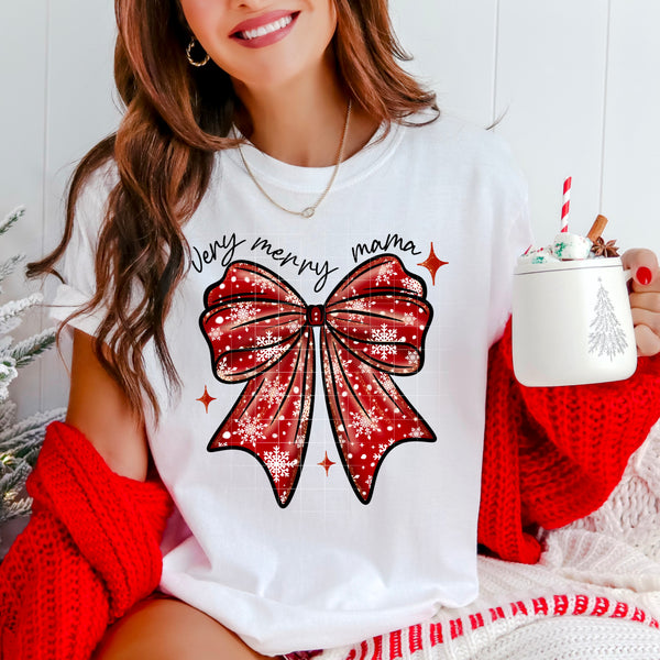 DTF Full Color TShirt Transfer - Very Merry Mama/Mini