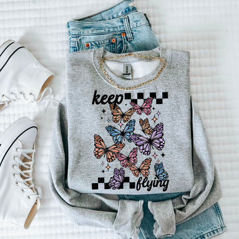 DTF Full Color TShirt Transfer - Keep Flying Butterflies