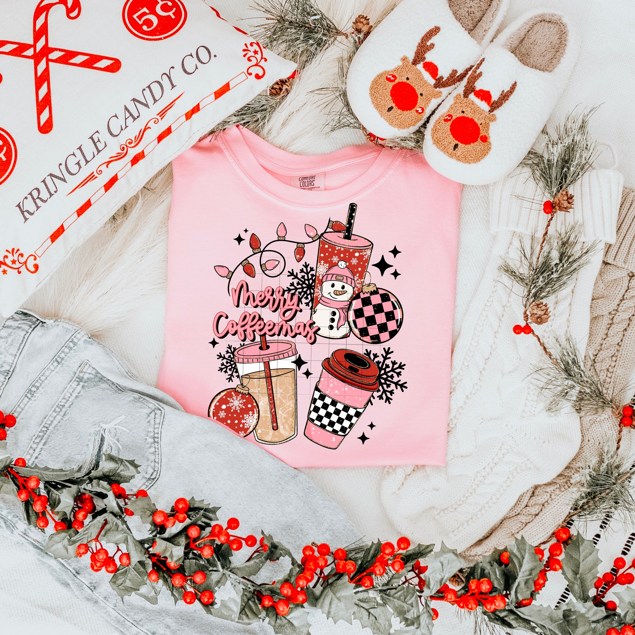 DTF Full Color Transfer - Merry Christmas Drinks