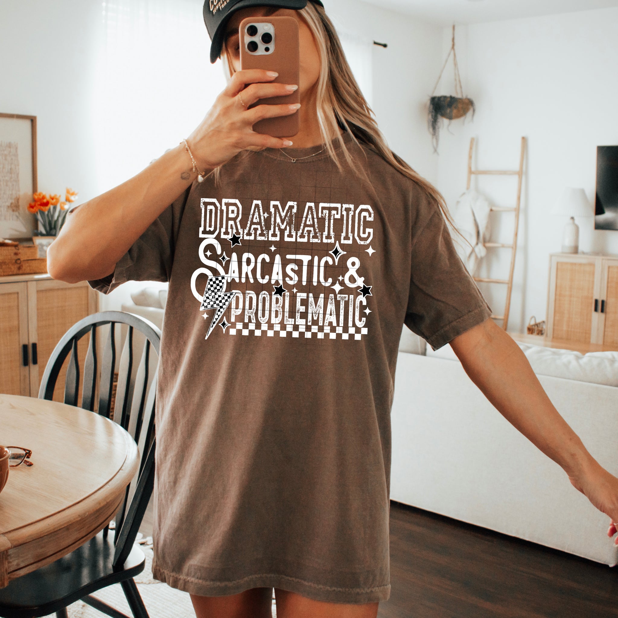 DTF Full Color TShirt Transfer - Dramatic Sarcastic Problematic (White or Black Font)