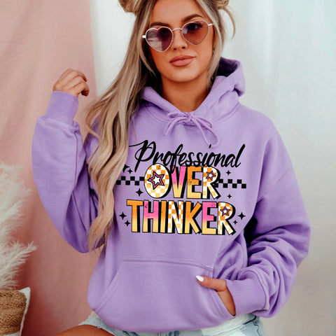 DTF Full Color TShirt Transfer - Professional Overthinker (Black or White Font!)