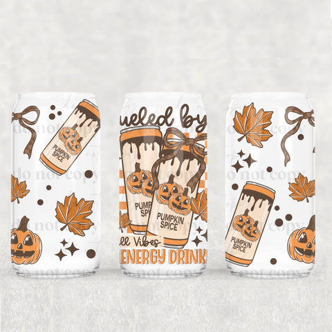 16oz UV DTF Wrap - Fueled By Fall Vibes