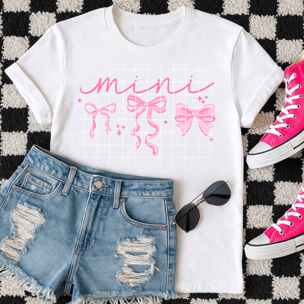 DTF Full Color TShirt Transfer - Mama/Mini Pink Ribbons