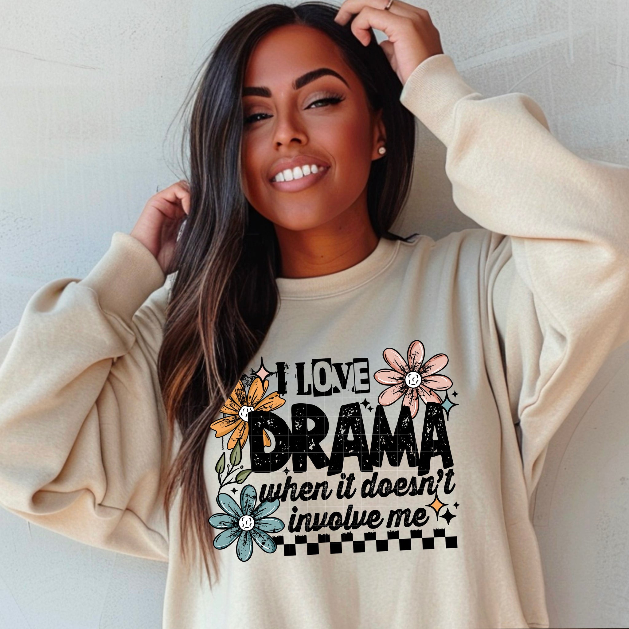 DTF Full Color TShirt Transfer - I Love Drama When It Doesn't Involve Me