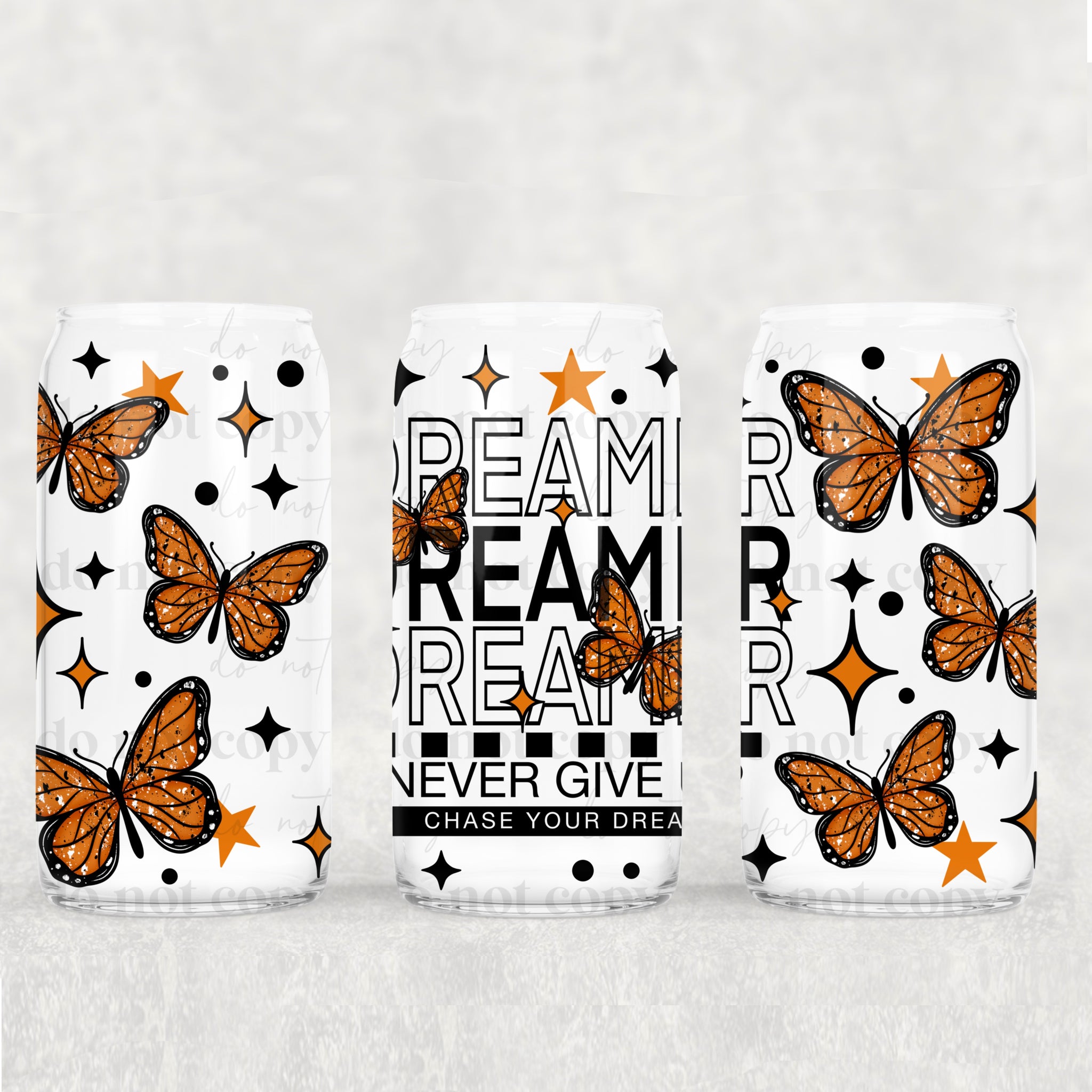 16oz UV DTF Wrap - Dreamer Butterflies