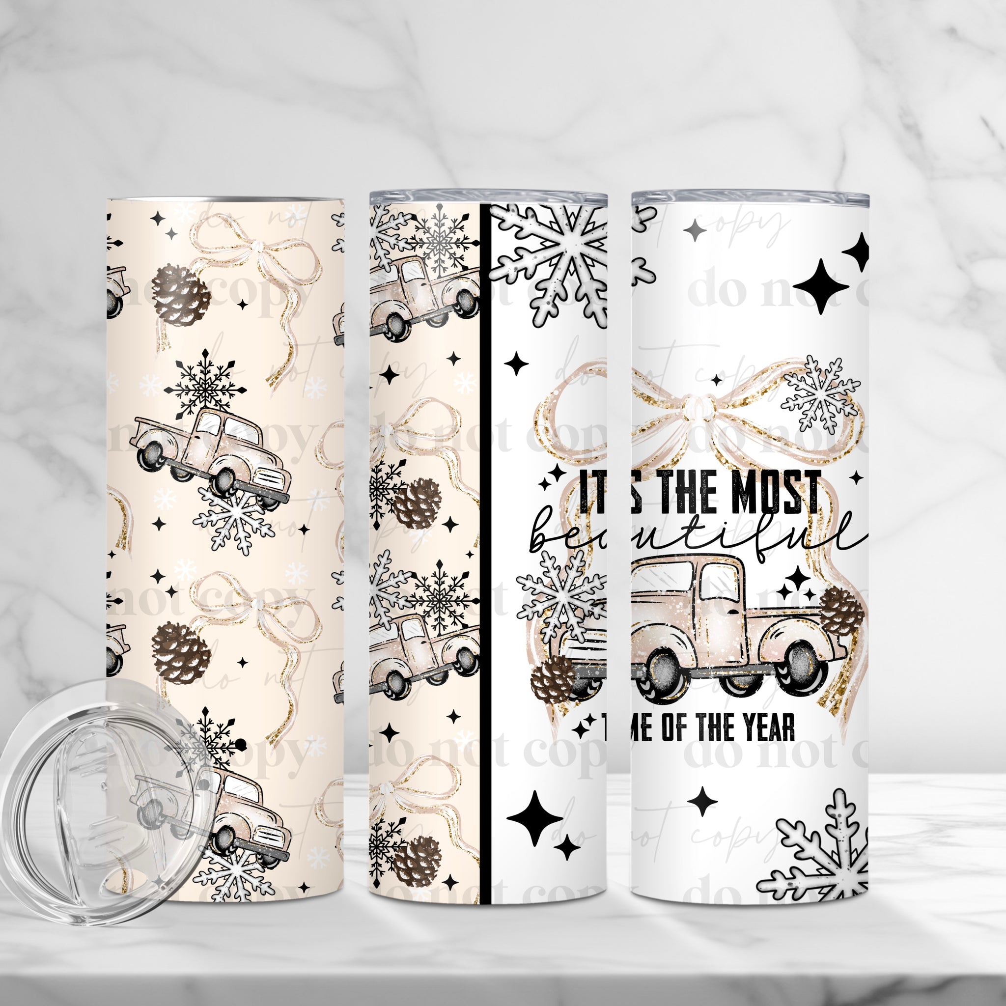 Skinny Tumbler Sublimation Wrap - Most Beautiful Time Of The Year