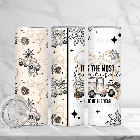 Skinny Tumbler Sublimation Wrap - Most Beautiful Time Of The Year