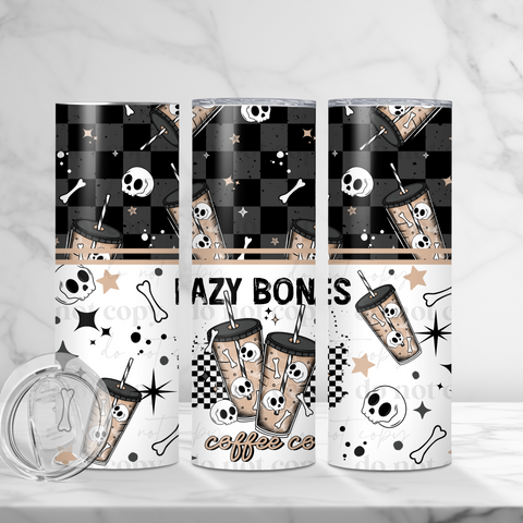 Skinny Tumbler Sublimation Wrap - Lazy Bones Coffee Co