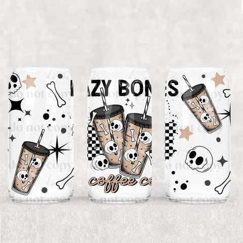 16oz UV DTF Wrap - Lazy Bones Coffee