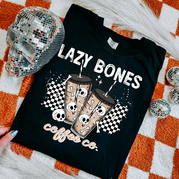 DTF Full Color Transfer - Lazy Bones Coffee Co. (White or Black Font)