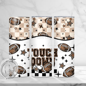 Skinny Tumbler Sublimation Wrap - Touchdown Check