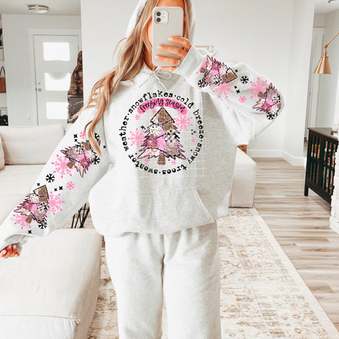 DTF Full Color TShirt Transfer - Freezing Season Circle - FREE SLEEVES (Black or White)