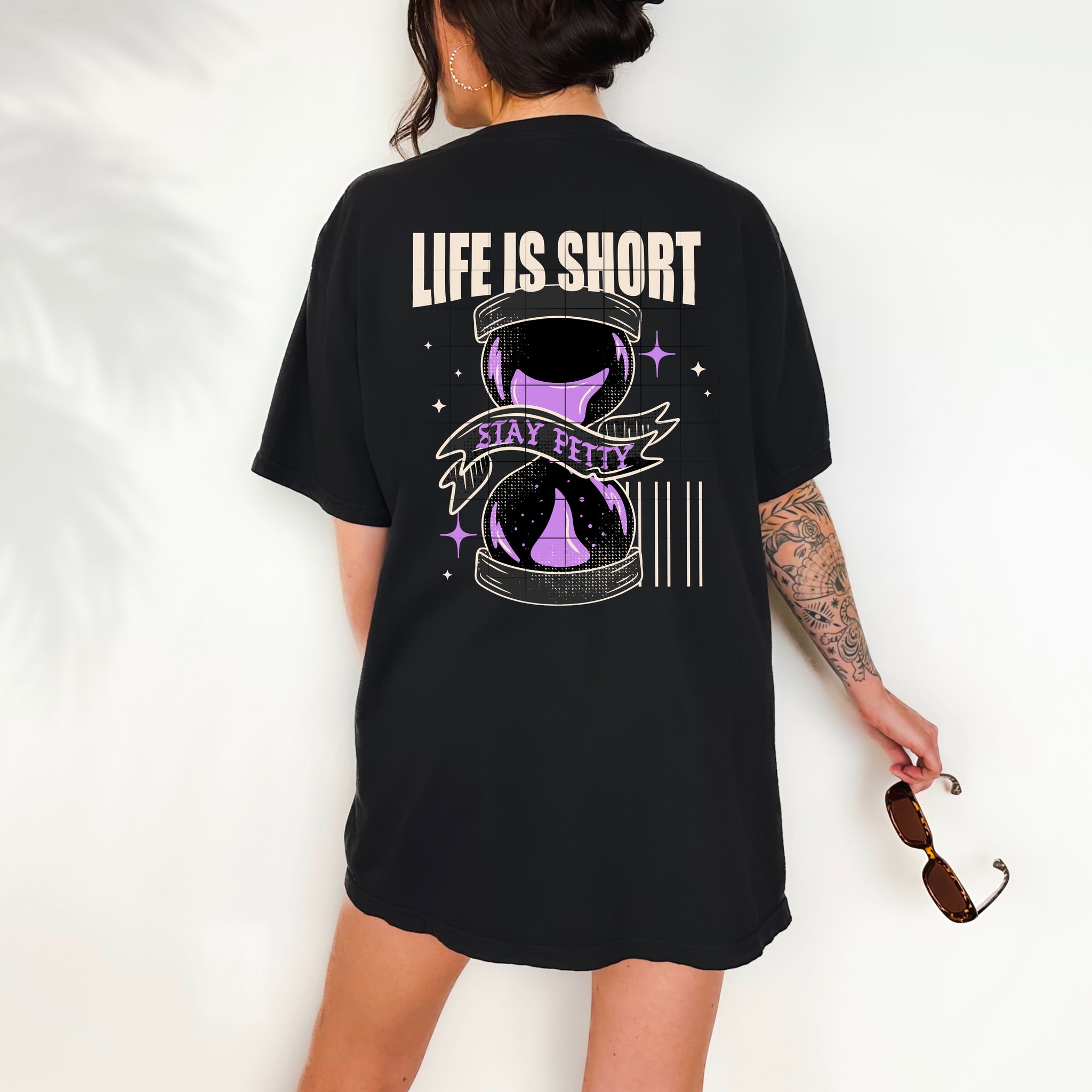 DTF Full Color TShirt Transfer - Life Is Short - FREE POCKET!