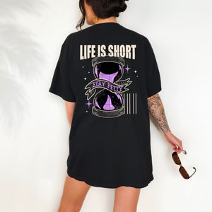 DTF Full Color TShirt Transfer - Life Is Short - FREE POCKET!