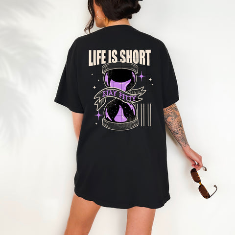 DTF Full Color TShirt Transfer - Life Is Short - FREE POCKET!