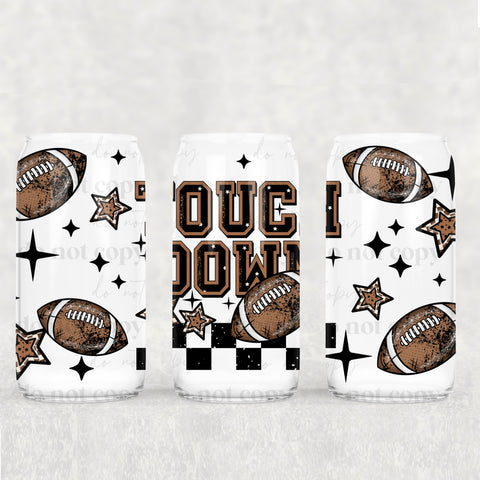 16oz UV DTF Wrap - Touch Down Footballs