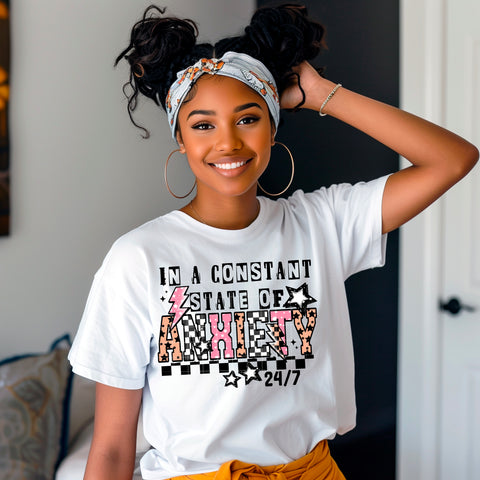 DTF Full Color Transfer - In A Constant State of Anxiety