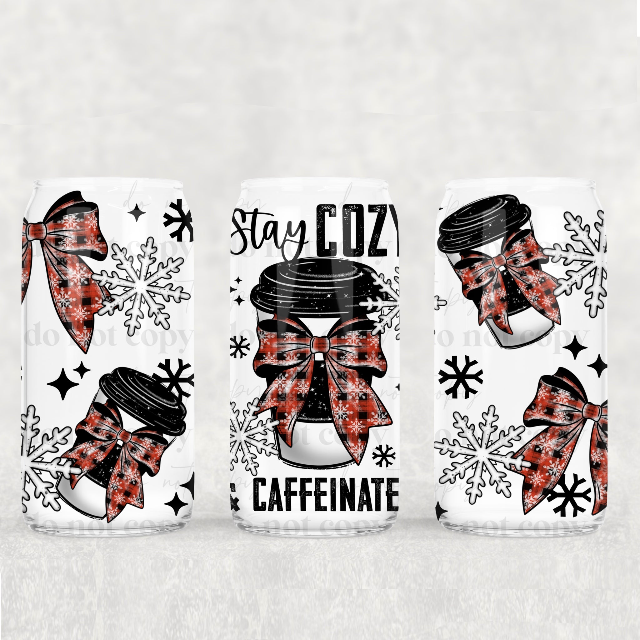 16oz UV DTF Wrap - Stay Cozy & Caffeinated