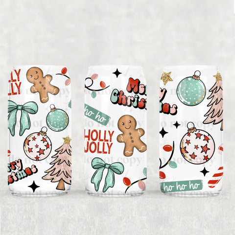 16oz UV DTF Wrap - Holly Jolly Christmas Things