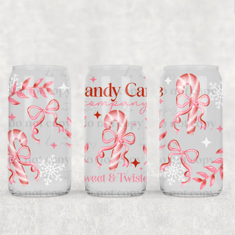 16oz UV DTF Wrap - Candy Cane Company