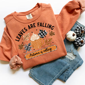 DTF Full Color TShirt Transfer - Leaves Are Falling