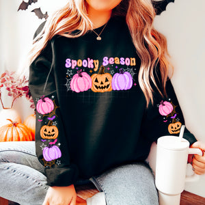 DTF Full Color Transfer - Spooky Season Bright Pumpkins - FREE SLEEVES