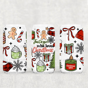 16oz UV DTF Wrap - Just A Girl Who Loves Christmas