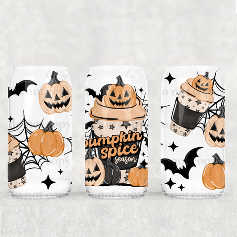 16oz UV DTF Wrap - Pumpkin Spice Season Jack O Lanterns