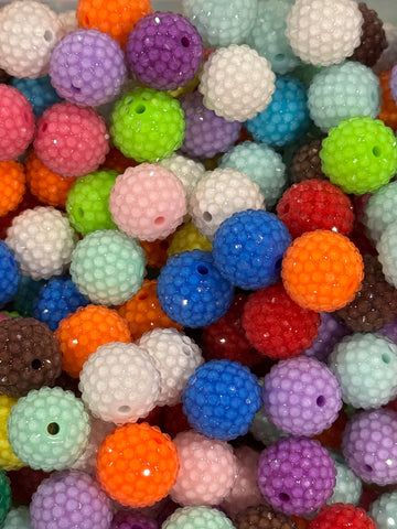 20mm Acrylic Rhinestone Beads - Jelly Mix