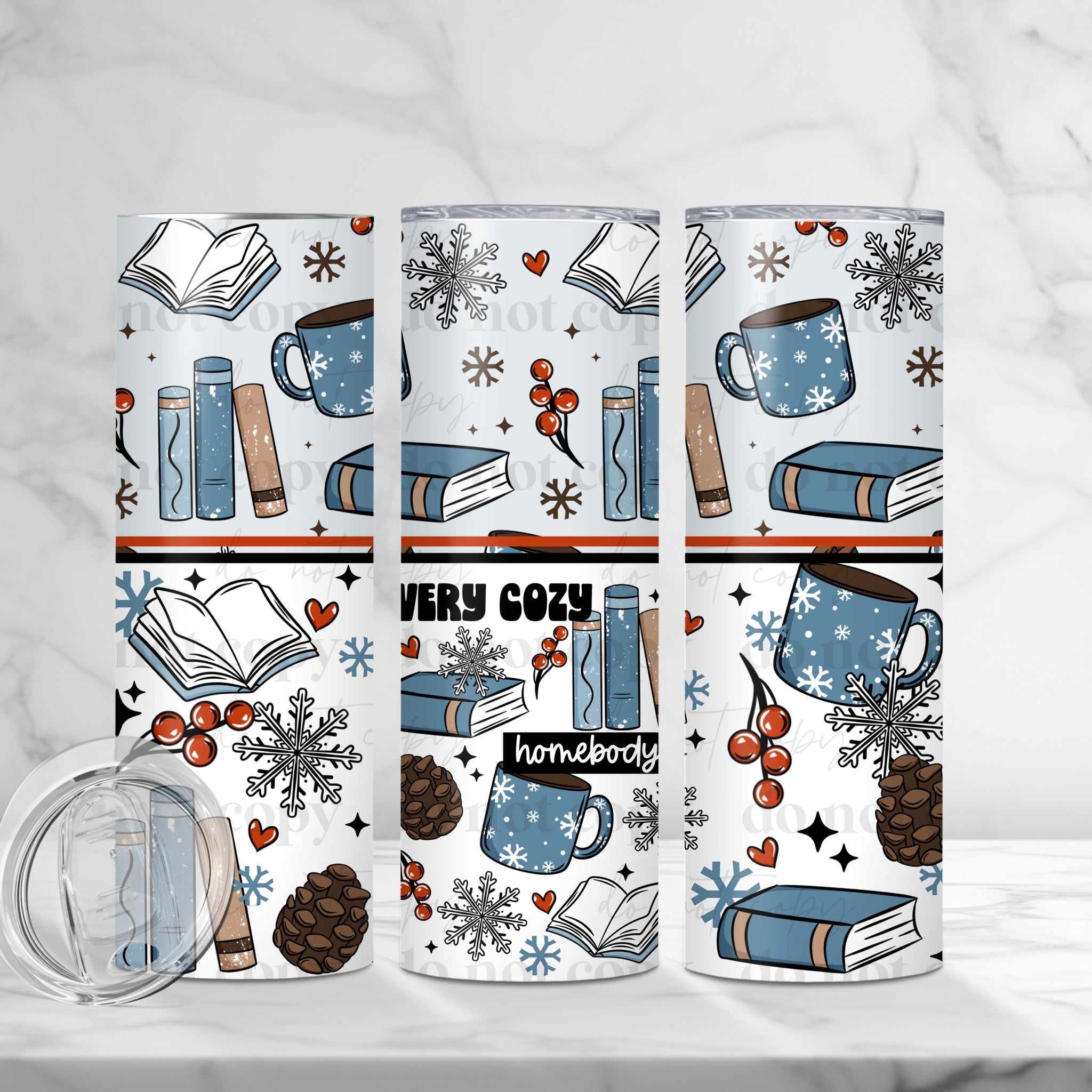 Skinny Tumbler Sublimation Wrap - Very Cozy Homebody