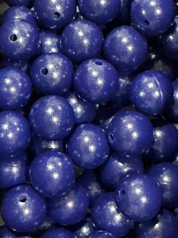 15mm Silicone Shine Beads - Bright Navy